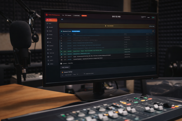 RadioTEDU OnAir broadcast automation interface